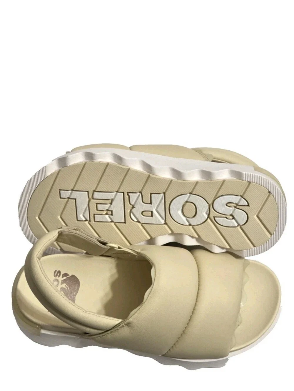 Sorel Viibe Honey White, Sea Salt Slingback Sandal